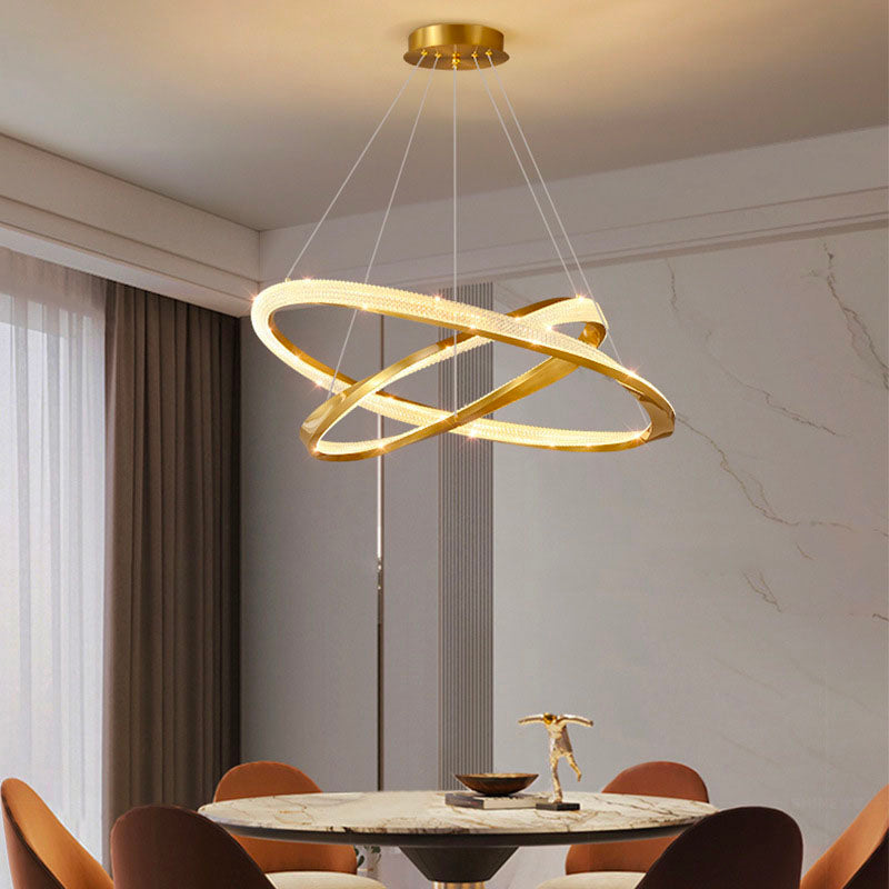 Gold Multi-layer Ring Chandelier - 2 Rings | Sofary