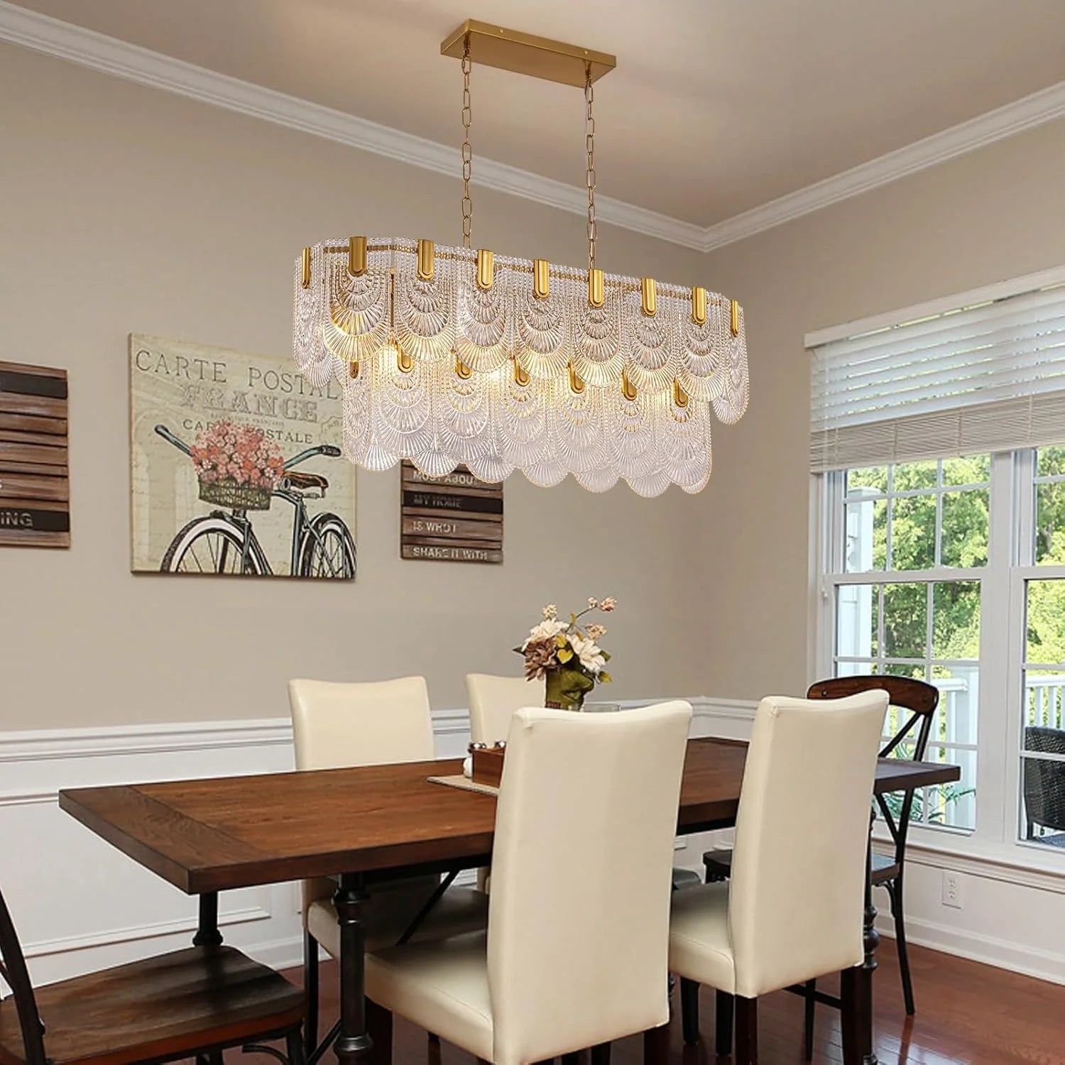 Opulent Rectangular Crystal Chandelier - Sofary Lighting