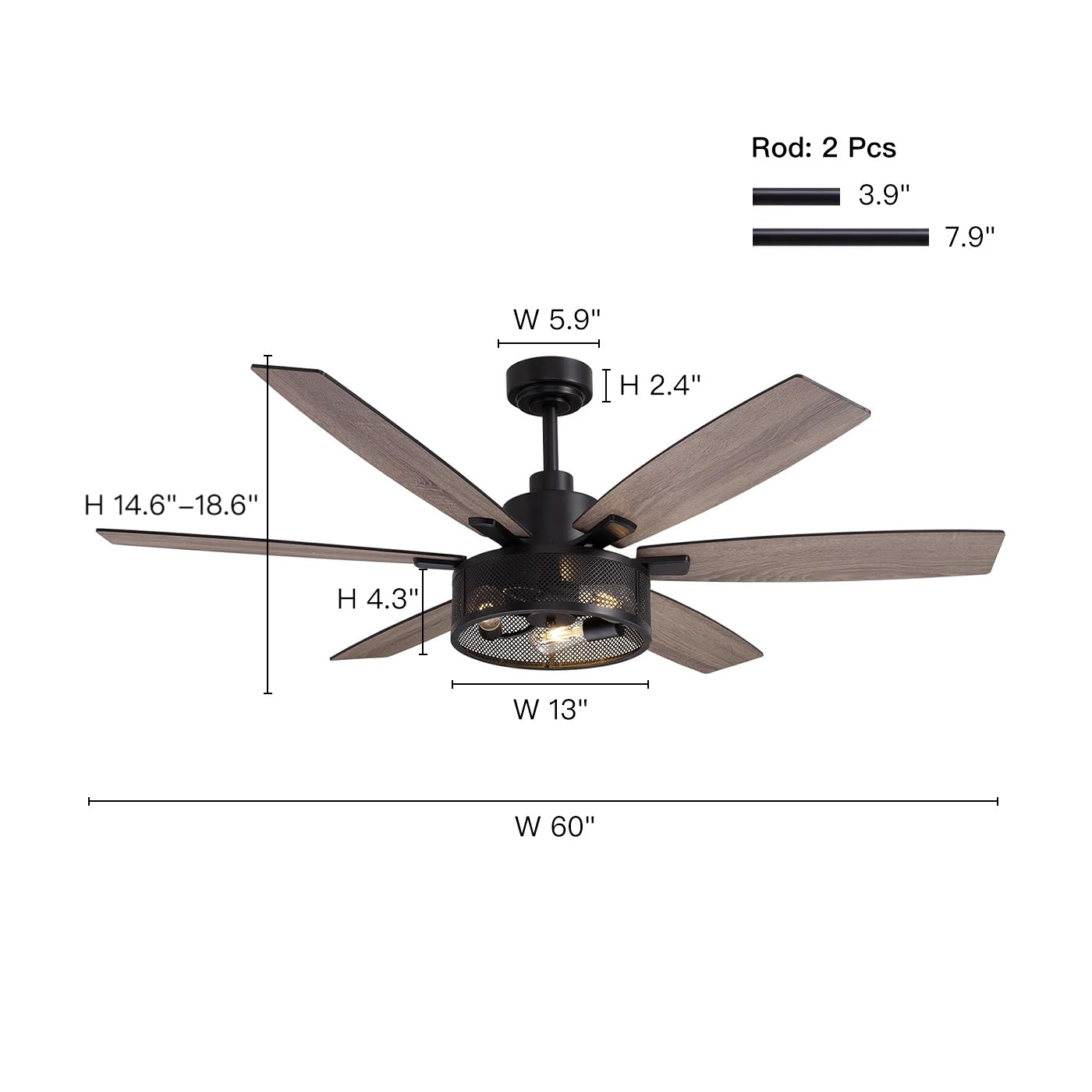 brise-60-farmhouse-rustic-black-cage-ceiling-fan-with-lights-remote-for-bedroom-living-room-texture-4