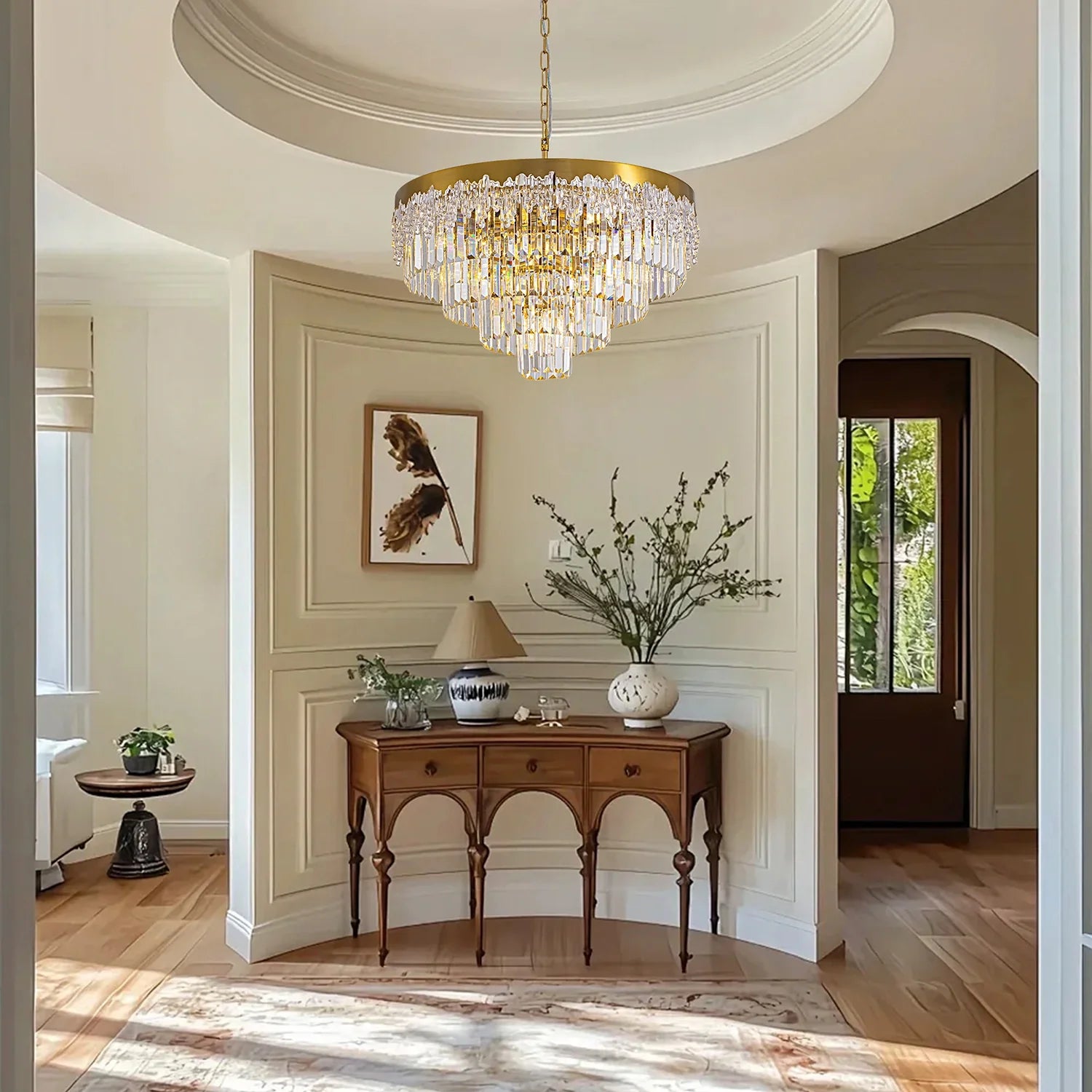 lumina-gold-crystal-tiered-chandelier-installed-in-the-entryway-sofary-lighting
