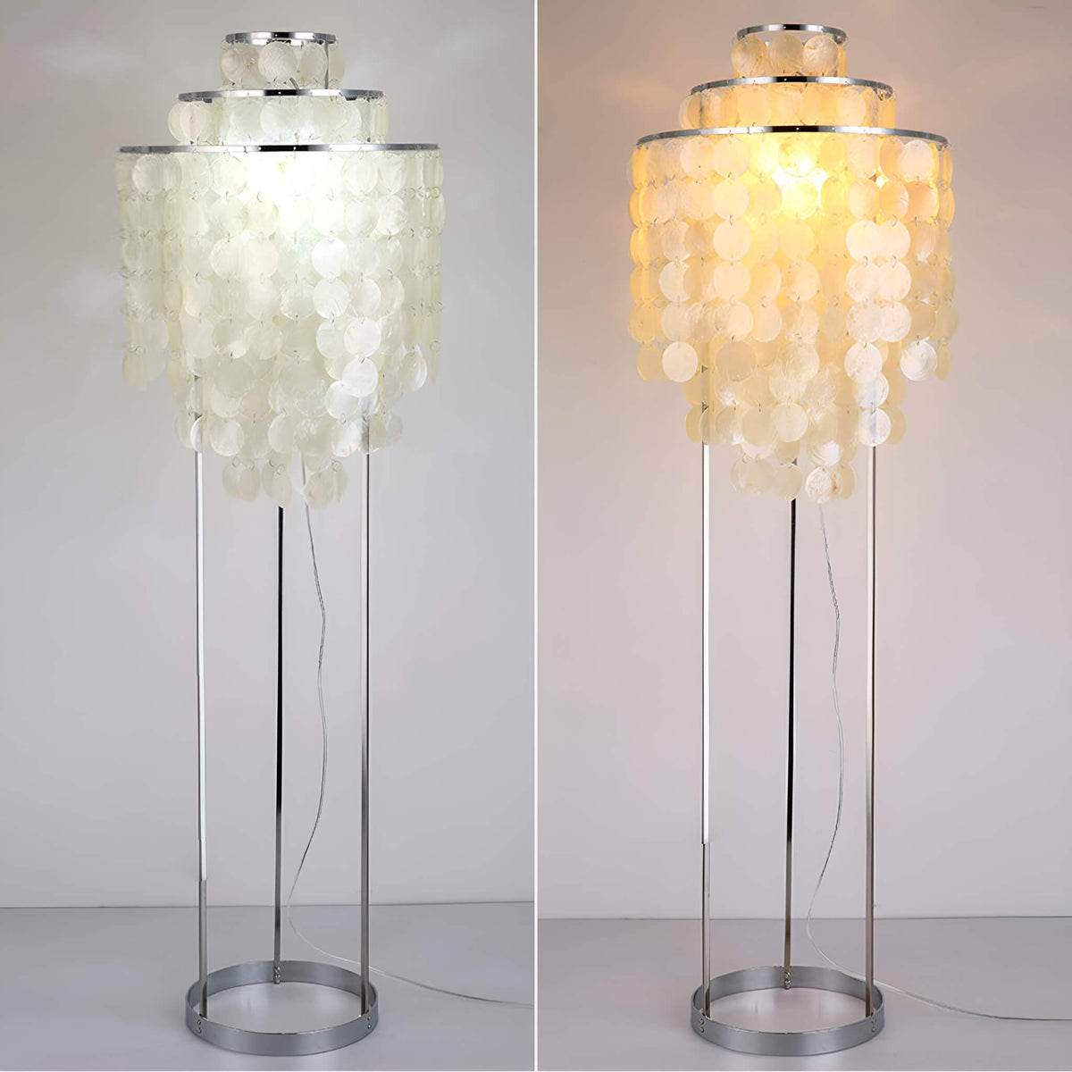 Modern Nordic Seashell Floor Lamp -light-on-off |Siljoy