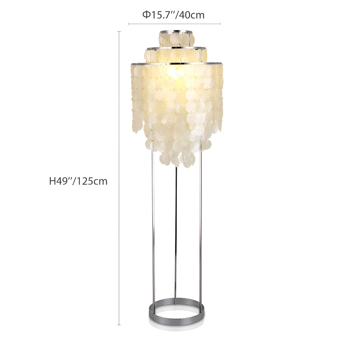 Modern Nordic Seashell Floor Lamp -size|Siljoy