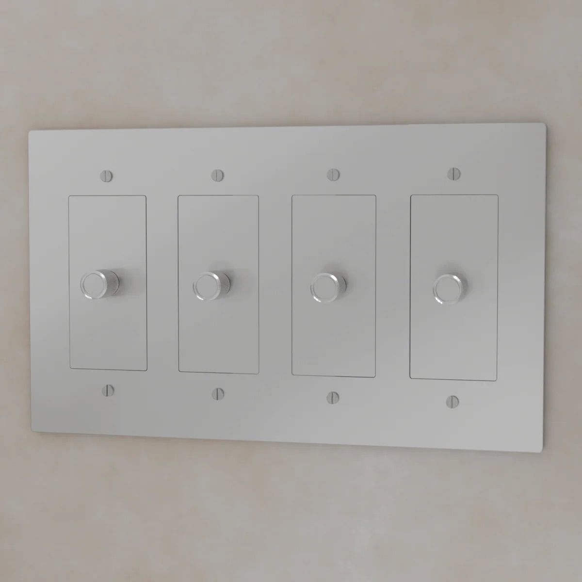 the-brass-3-way-rotary-dimmer-switch-stainless-steel-color-4-gang | Sofary Lighting