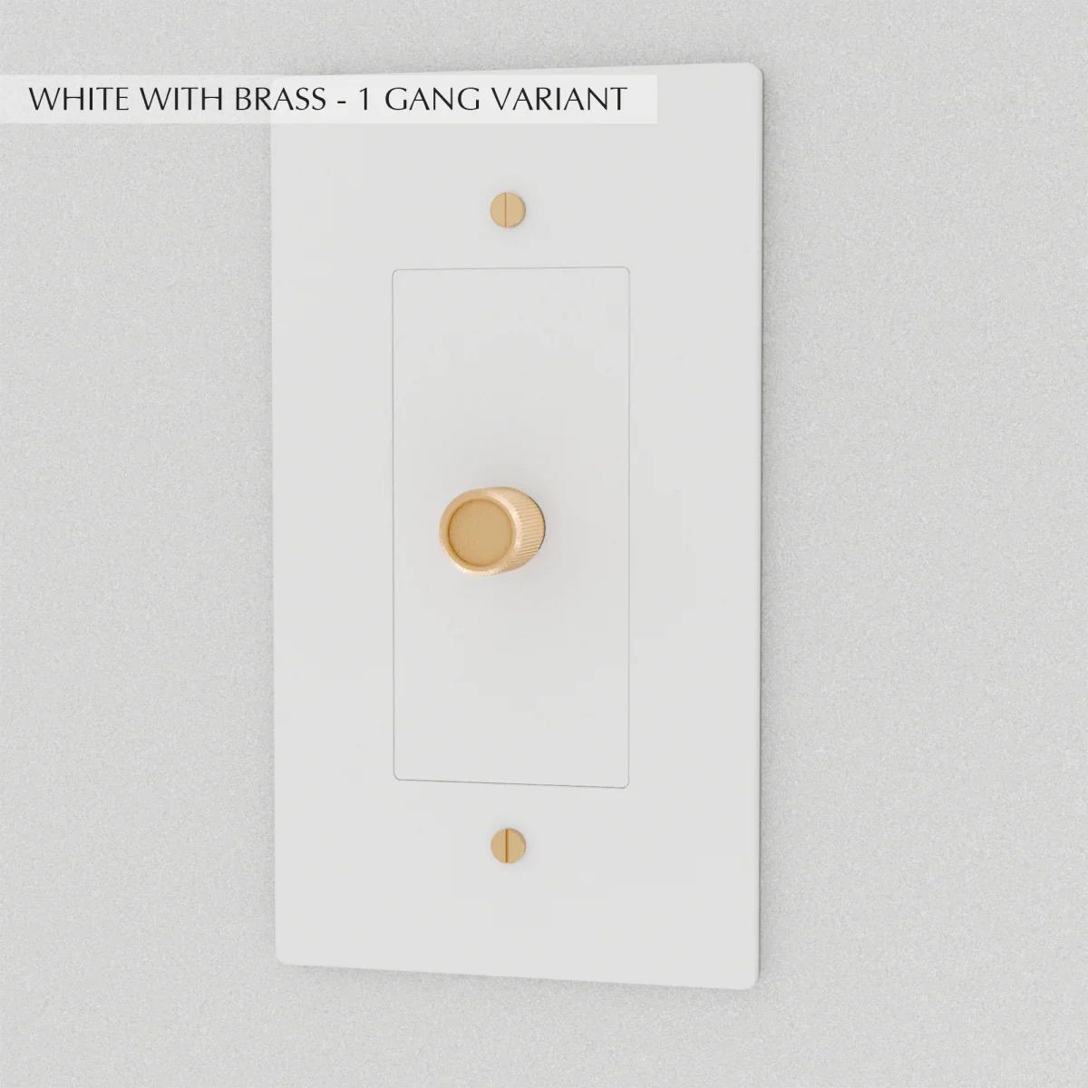 the-brass-dimmer-switch-1-gang-white-with-brass | Sofary Lighting