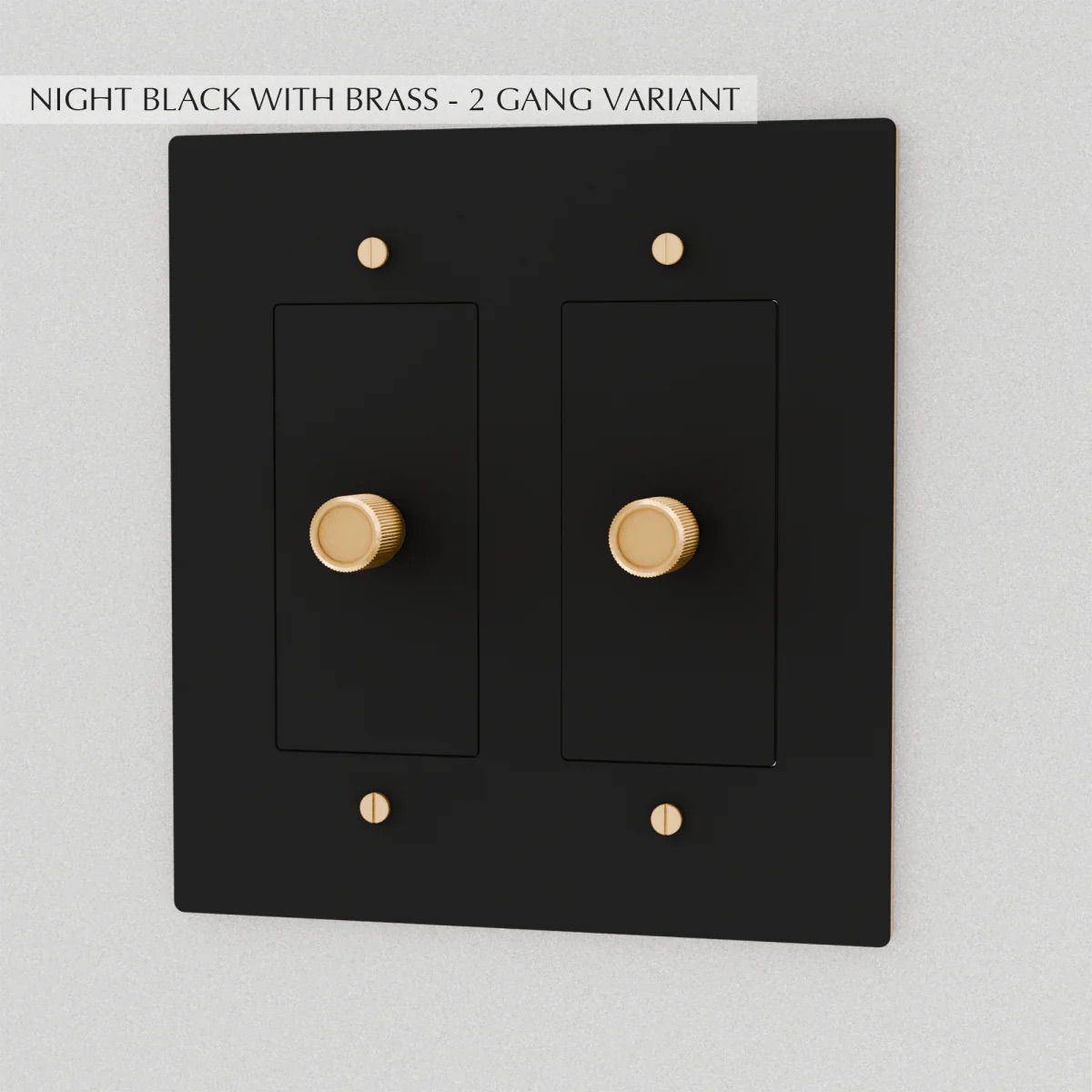 the-brass-dimmer-switch-2-gang-night-black-with-brass | Sofary Lighting