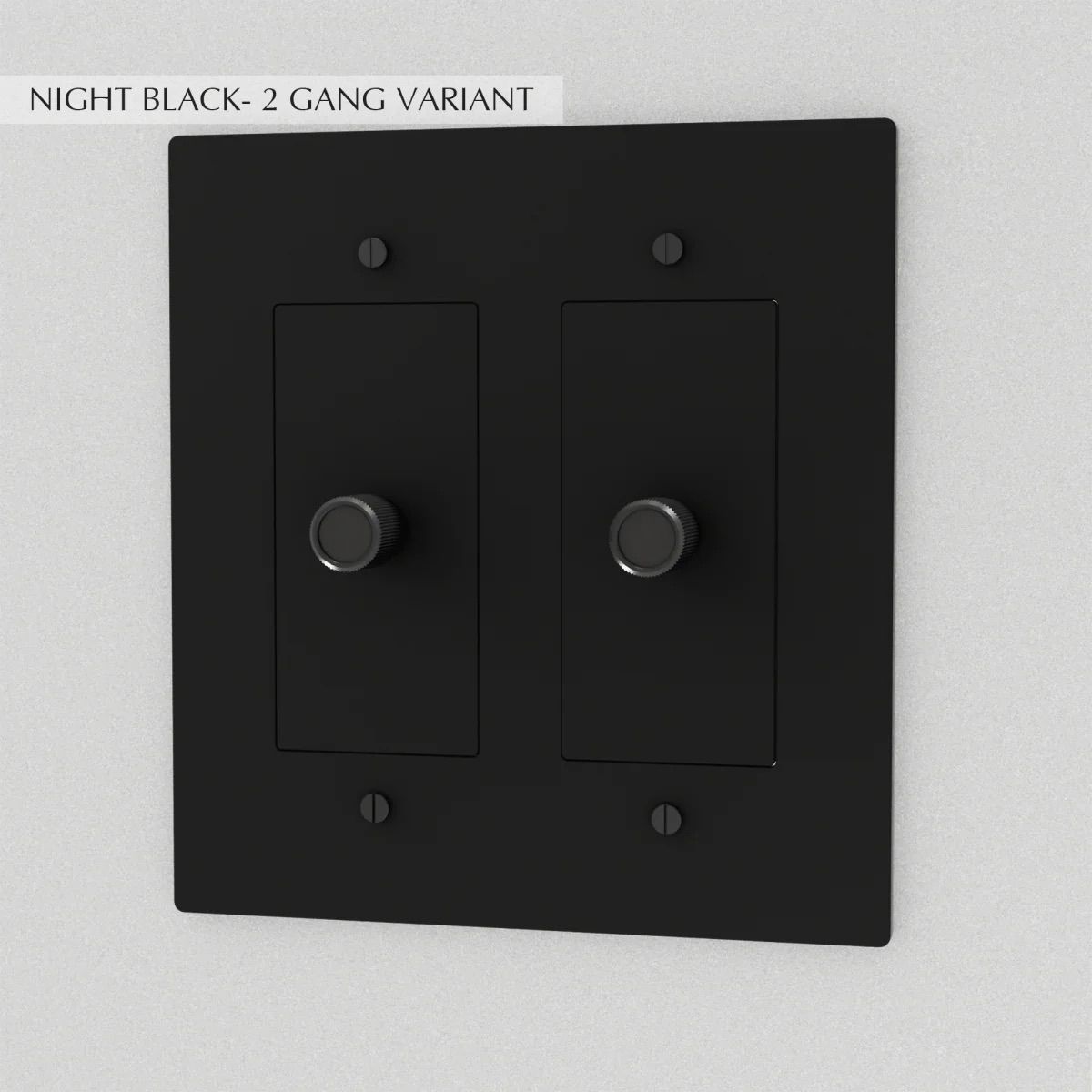 the-brass-dimmer-switch-2-gang-night-black | Sofary Lighting