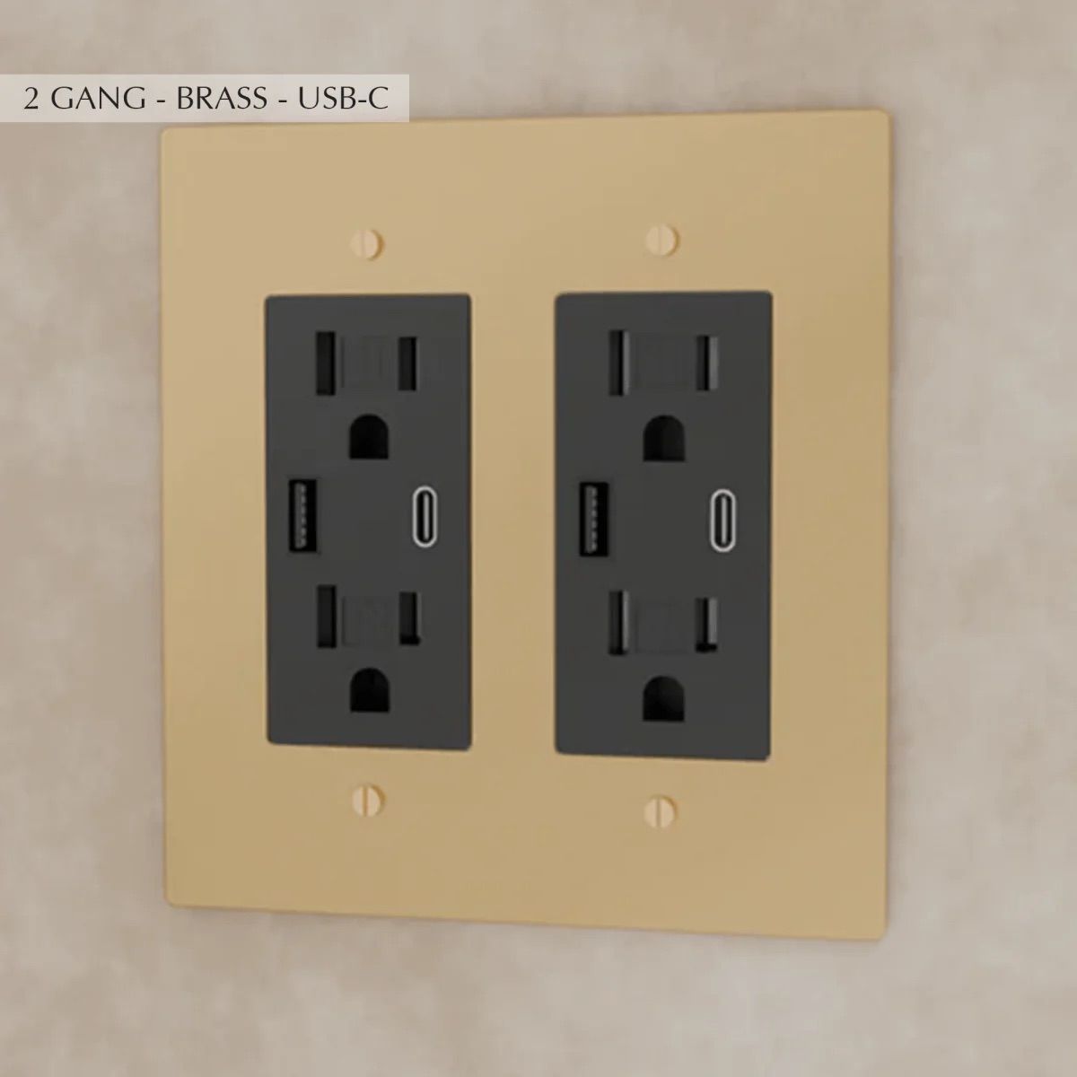 the-brass-outlet-brass-usb-2-gang | Sofary Lighting
