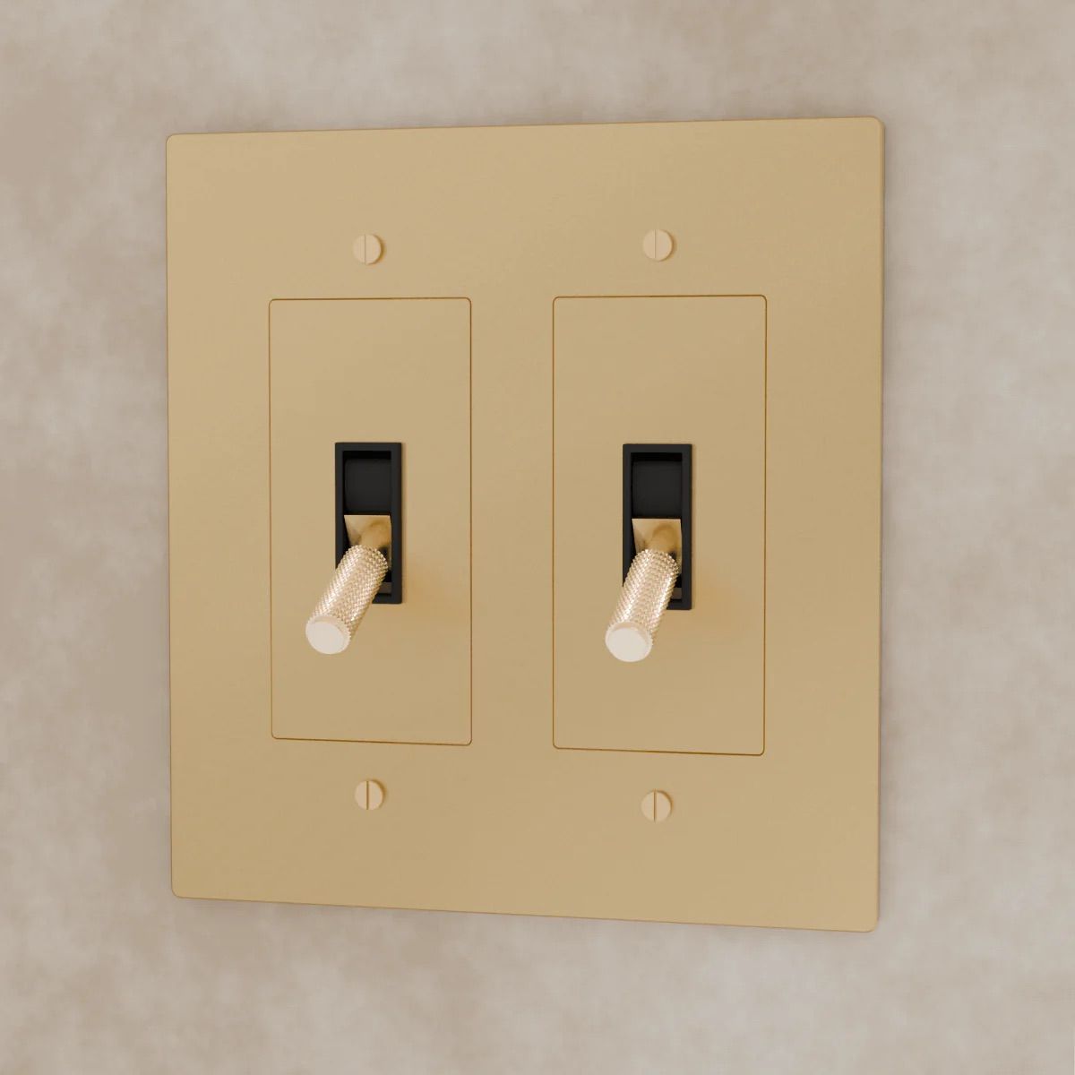 the-brass-toggle-switch-brass-2-gang | Sofary Lighting