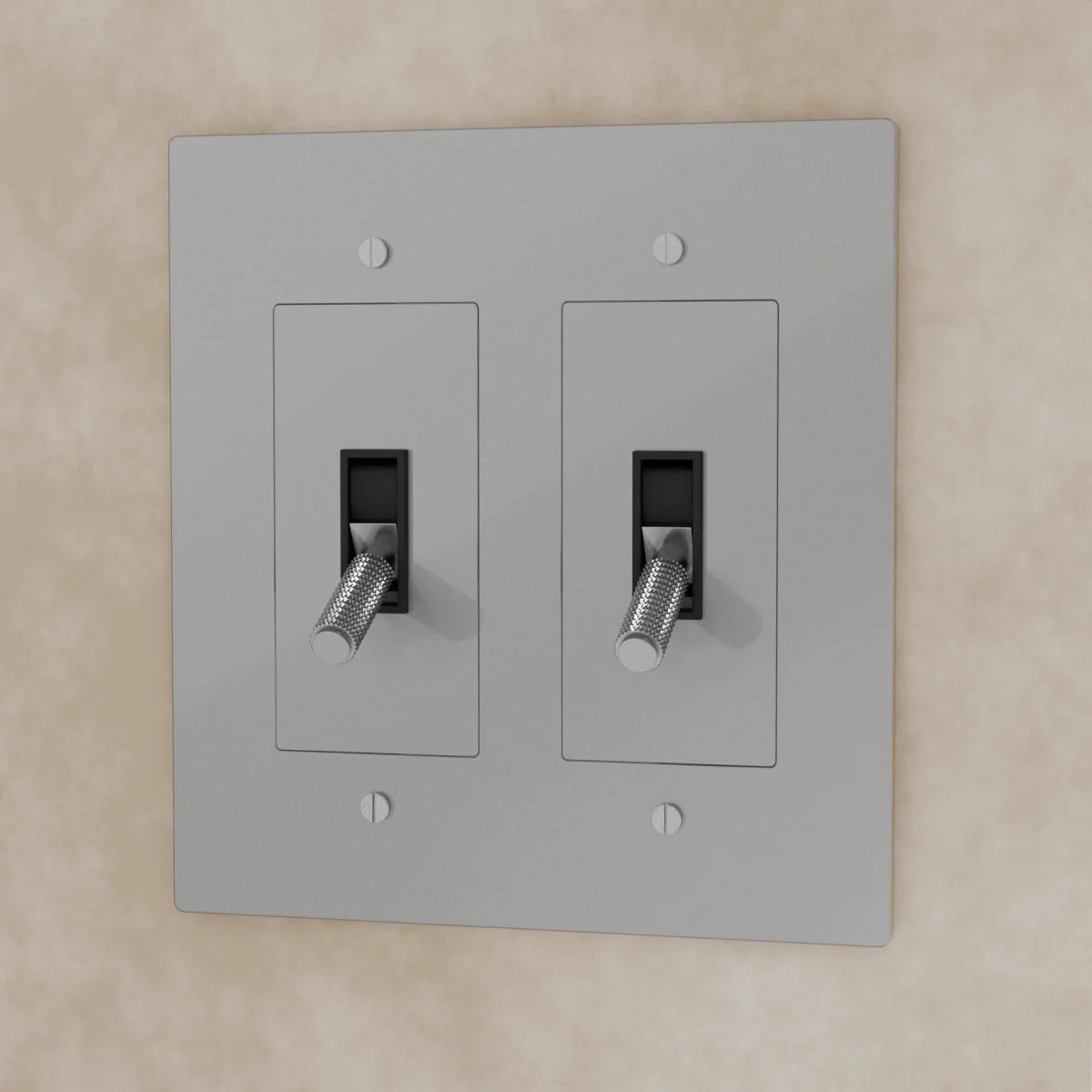 the-brass-toggle-switch-stainless-steel-2-gang | Sofary Lighting