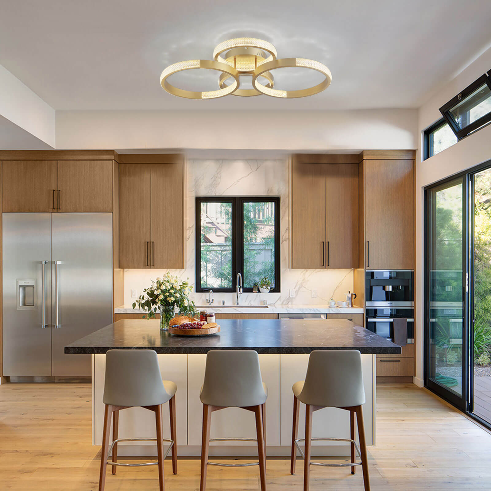 Modern-Gold-Round-Crystal-Multi-Ring-Ceiling-Light