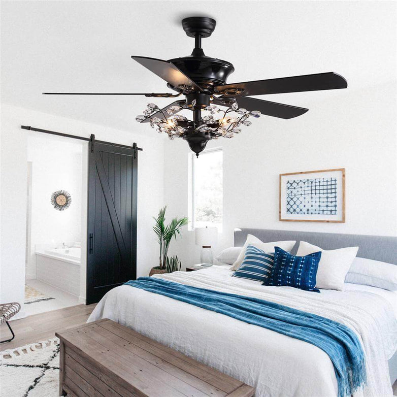 MOOONI-Ceiling-Fan-Light-Matte-Black-Industrial-Quietest-Fandelier-50“-Bedroom