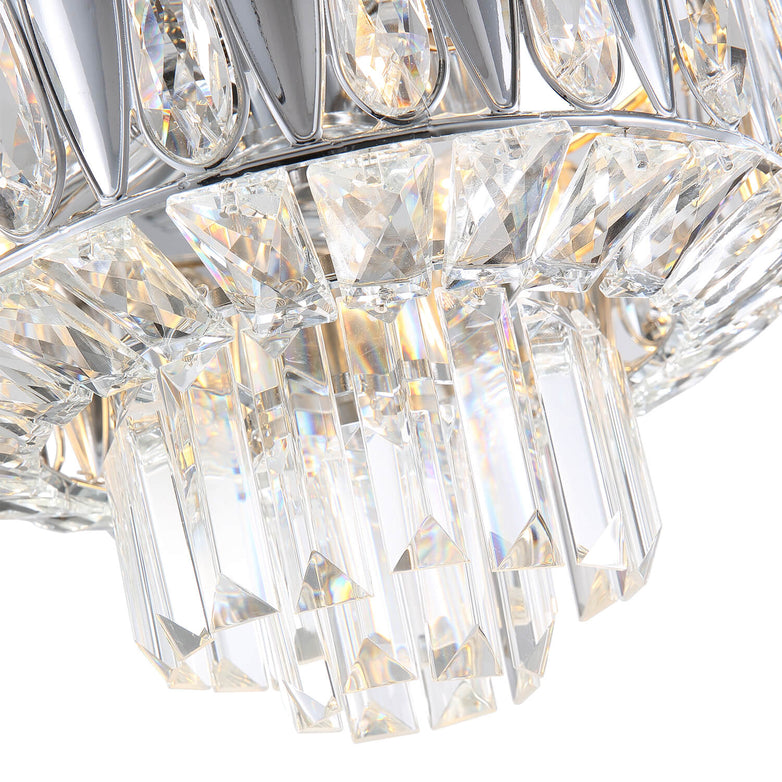 MOOONI-Ceiling-Fan-Light-Chrome- Fourdrinier-Crystal-Fandelier-51“-Crystal-Detail