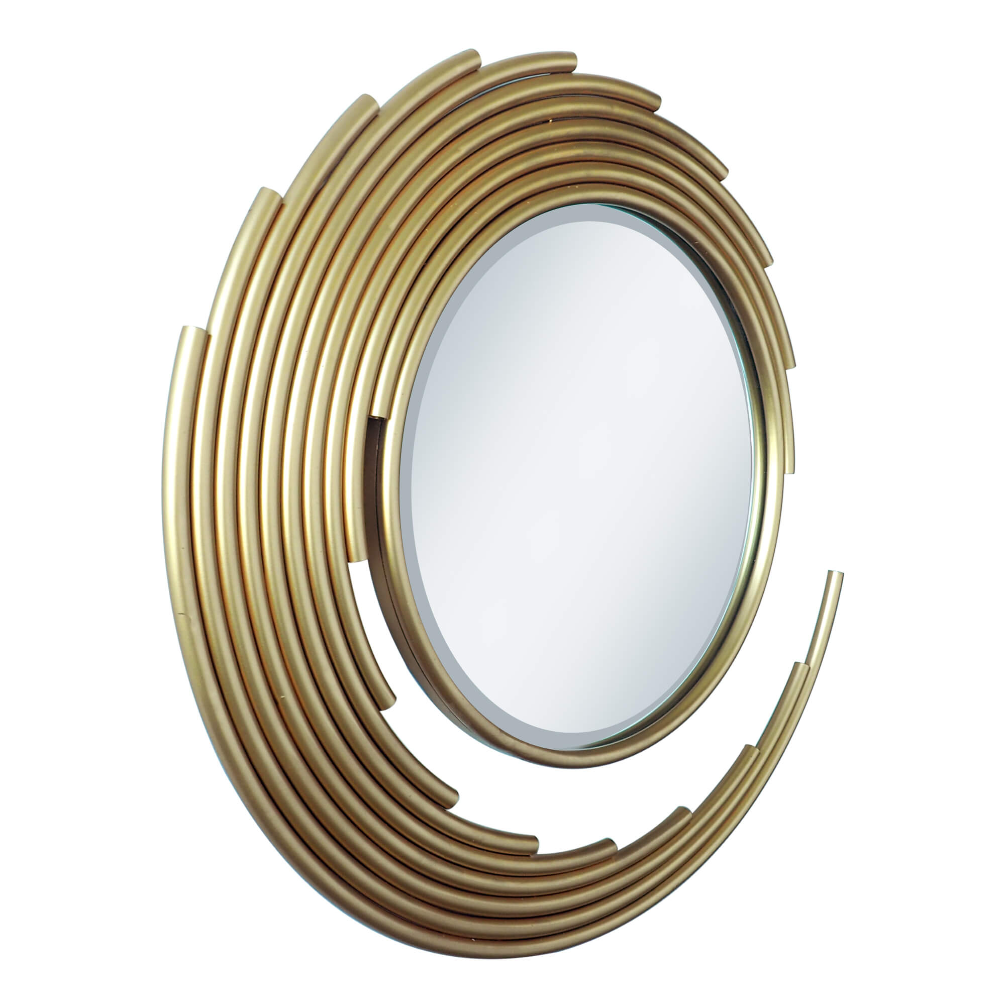 Modern-Gold-Metal-Frame-Round -Wall-Mirror