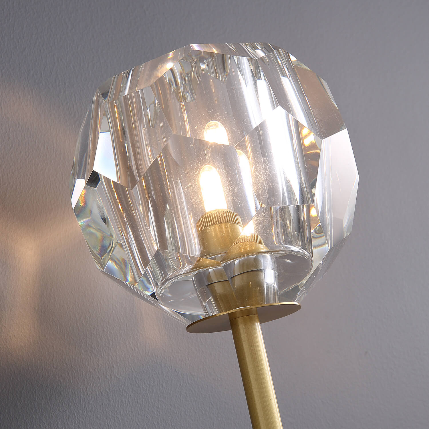 Gold Frame Crystal Cover Wall Lamp