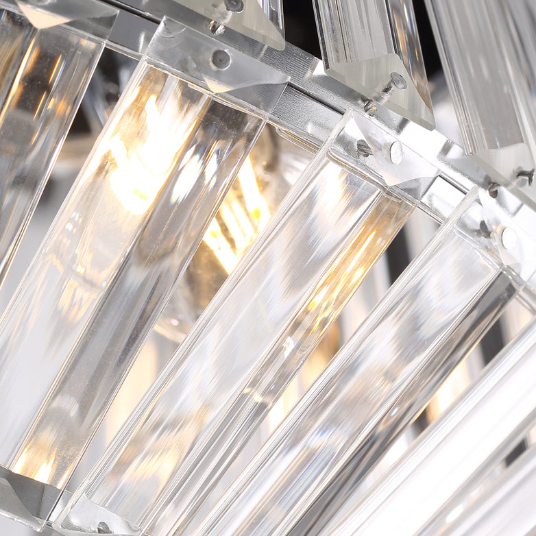 MOOONI-Ceiling-Fan-Light-Chrome-Vintage-Double-Trapezoid-Crystal-Fandelier-50“-Crystal-Detail