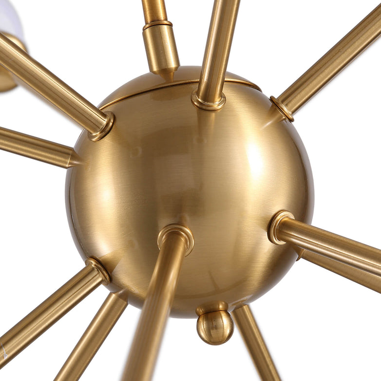 Sputnik Gold Globe 12 Lights Chandelier