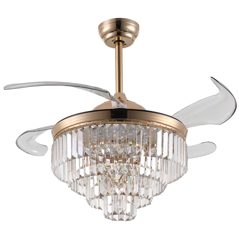 Top-Rated Crystal Gold Retractable l Fandelier