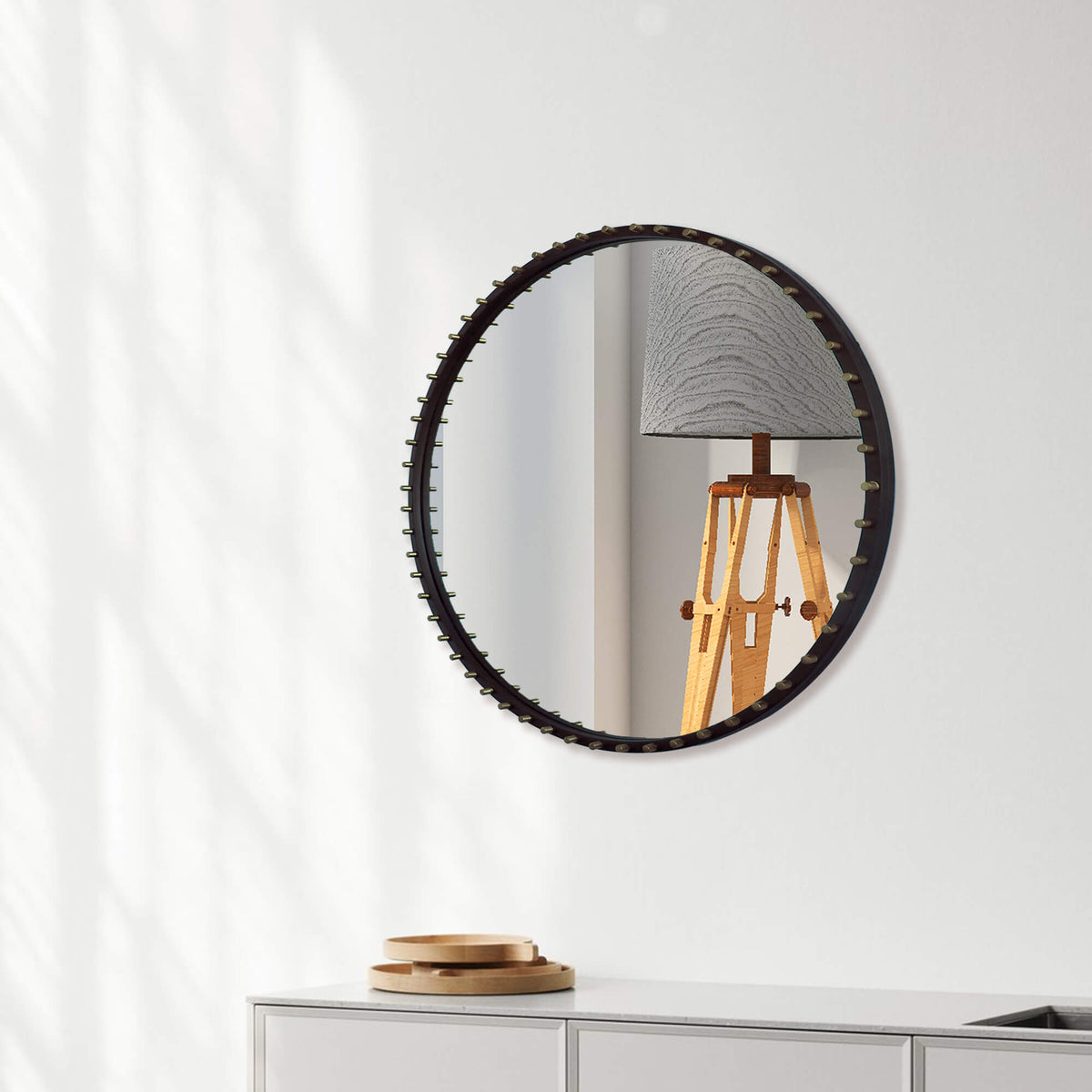 ammann raumgestaltung - frost spiegel rund 4131 white circle mirror