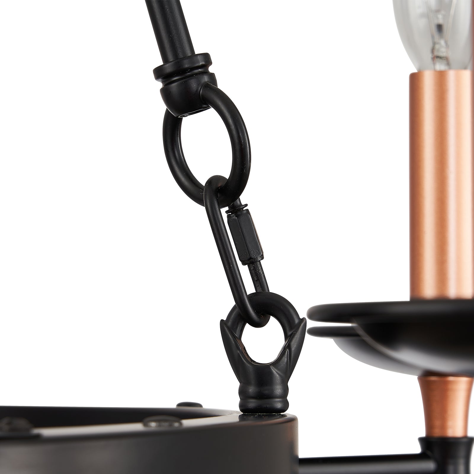 Night Rose 6 Lights Candle Round Chandelier