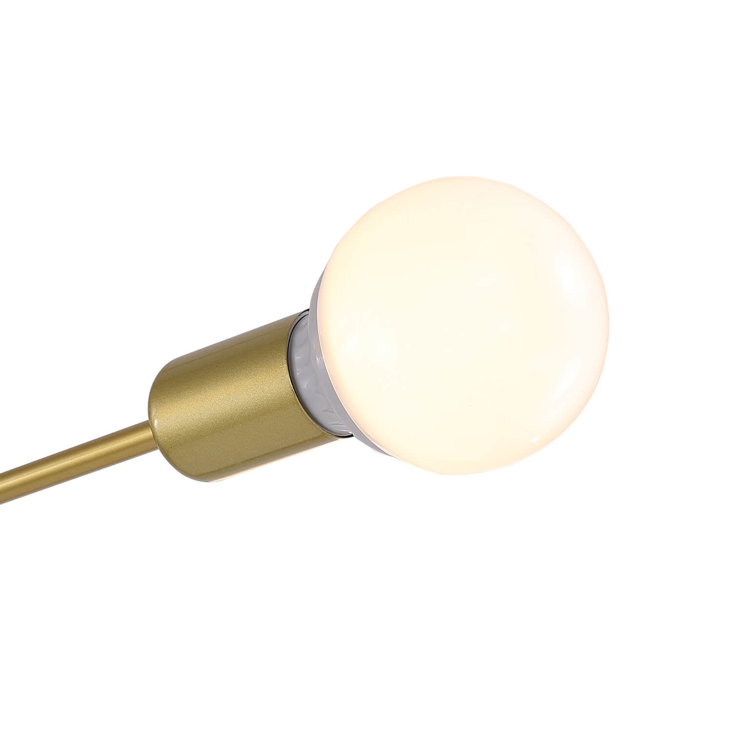 Mid-Century Gold Frame Globe Chandelier 10 Lights