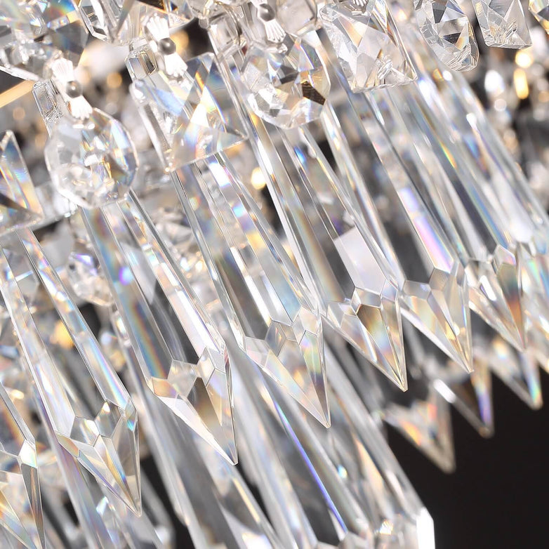 MOOONI-Ceiling-Fan-Light-Chrome-Tapered-Octagonal-Beads-Best-Fandelier-52“-Crystal-Detail