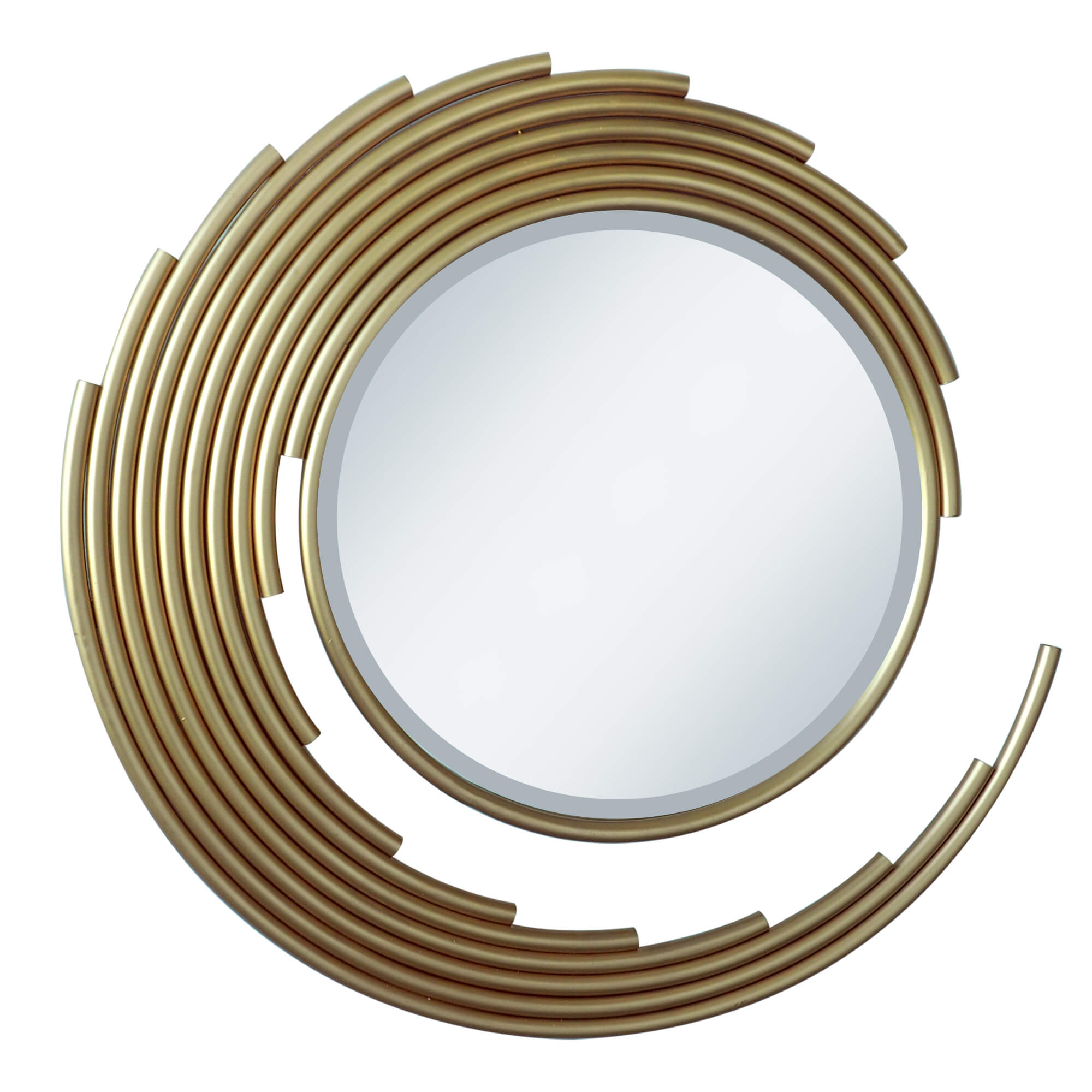 Modern-Gold-Metal-Frame-Round -Wall-Mirror