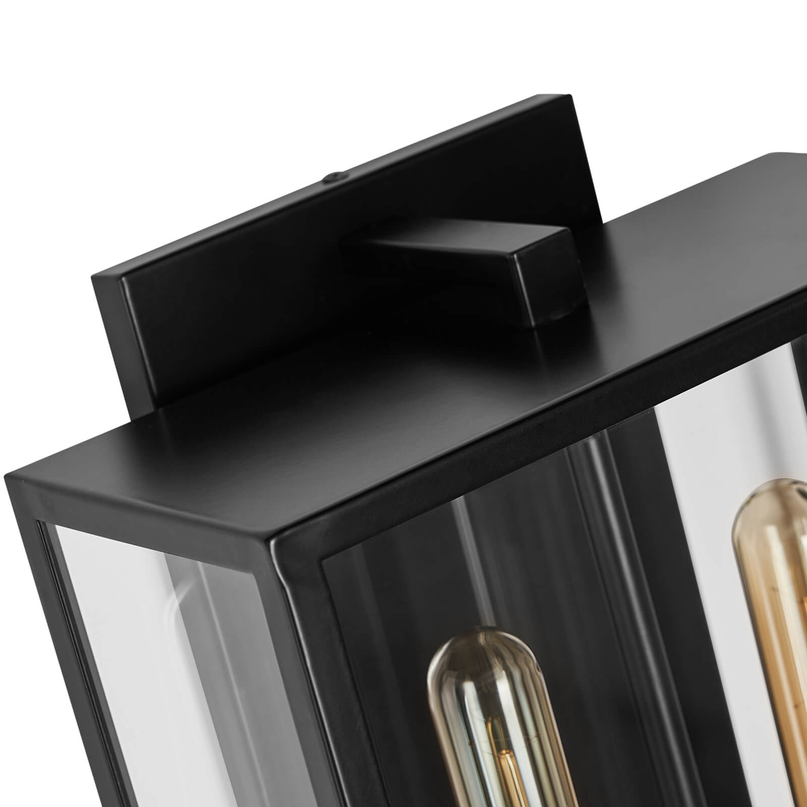 Moooni® Dumb Black Double End Glass Metal Frame Outdoor Wall Lamp