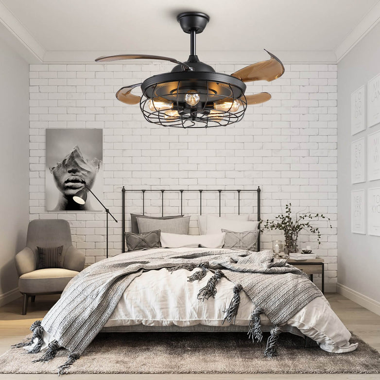 MOOONI-Ceiling-Fan-With-Light-Matte-Black-Industrial-Retractable-Fan-Bedroom