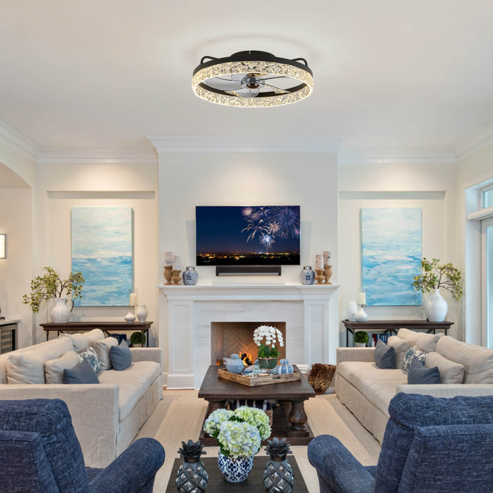 Luxury Shining Diamond Ring Fandelier