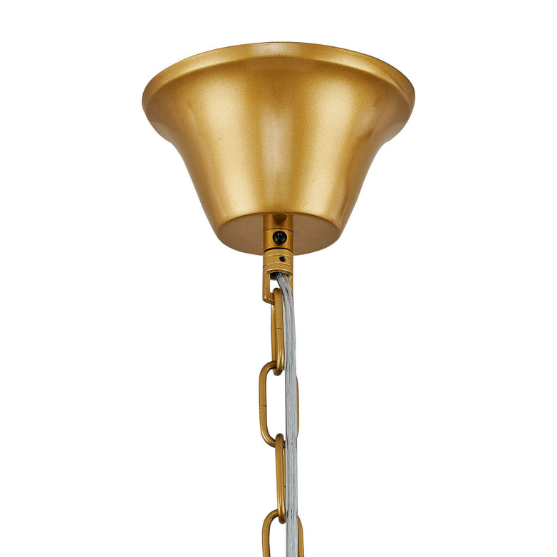 Gold Droplet Shape Candle Chandelier 8 lights