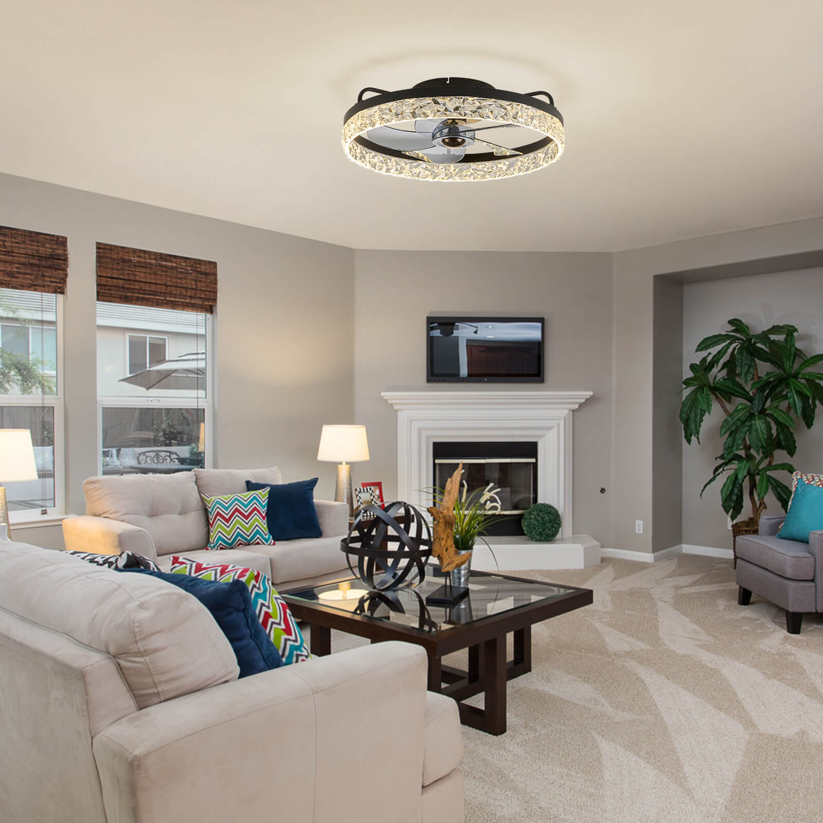 Luxury Shining Diamond Ring Fandelier