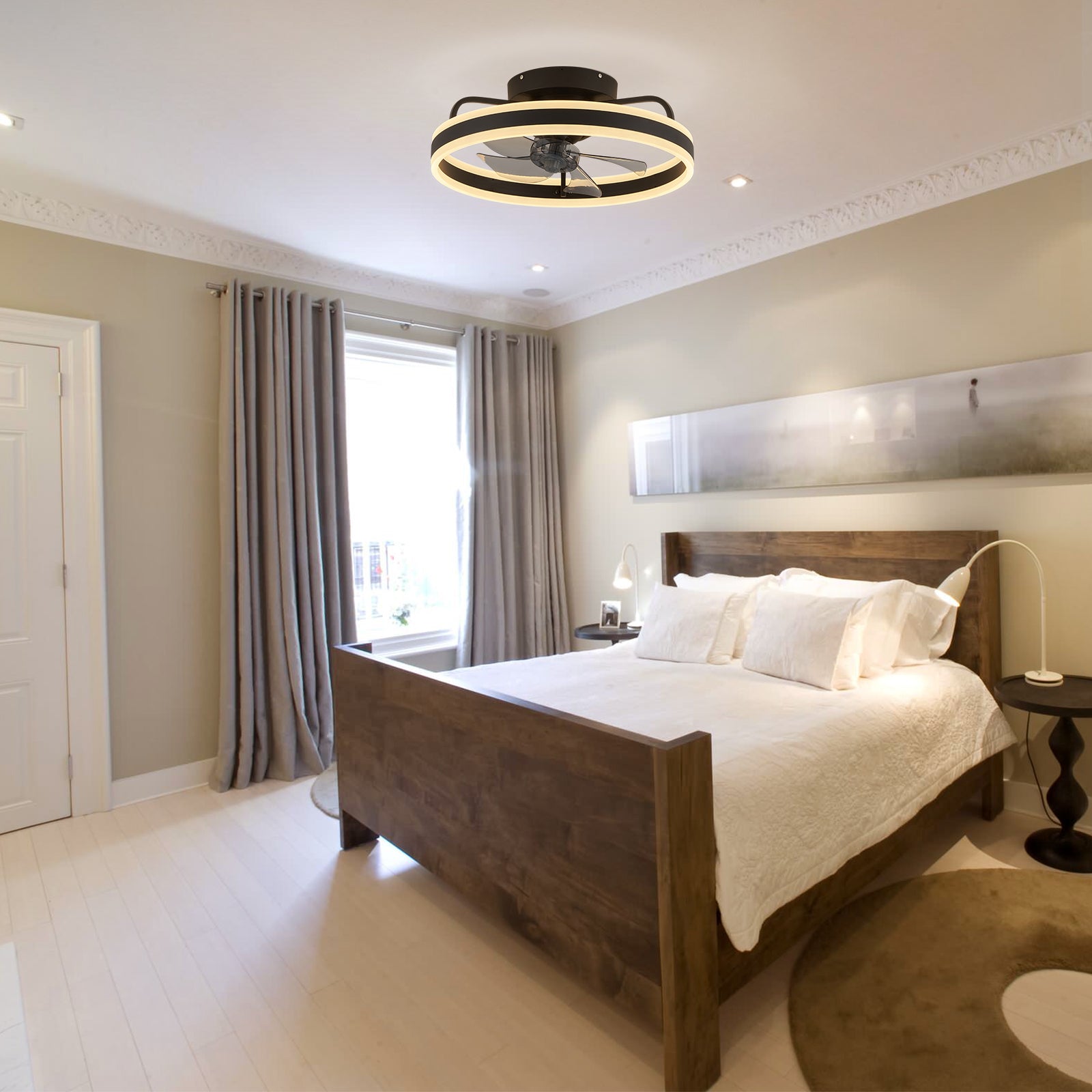 Contemporary 360° Rotatable Circle Acrylic Fandelier