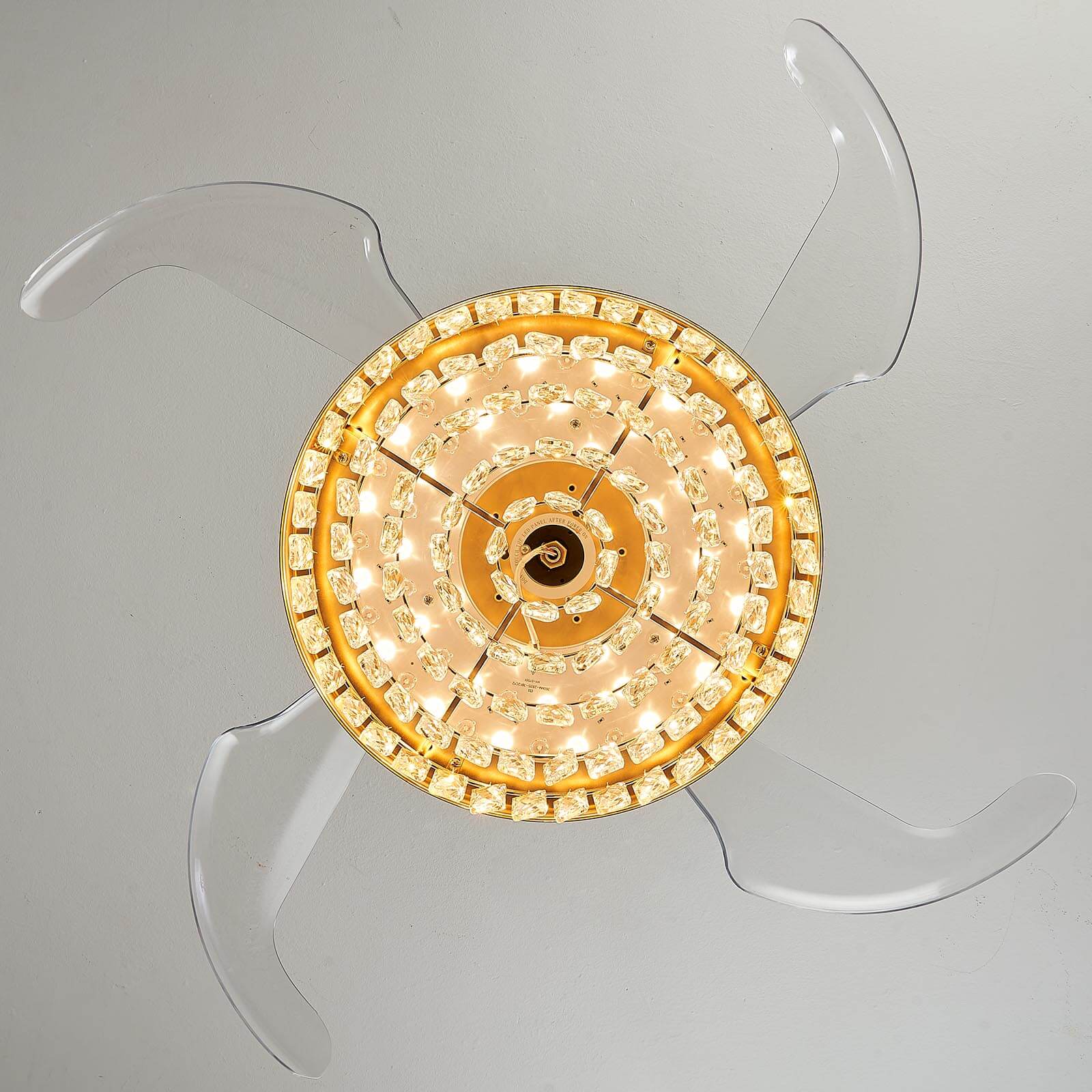 Top Rated French Golden Crystal Retractable Fandelier