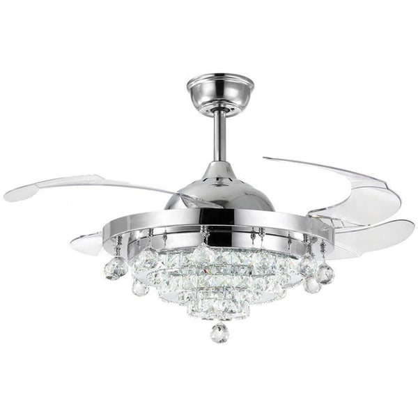 MOOONI-Modern-Chrome-Ceiling-Fan-Chandelier-Bedroom