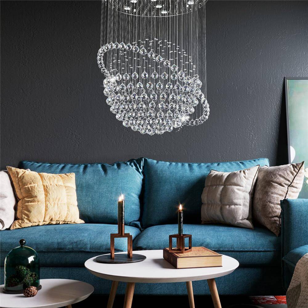 Raindrop Circle Crystal Chandelier – MOOONI LIGHTING