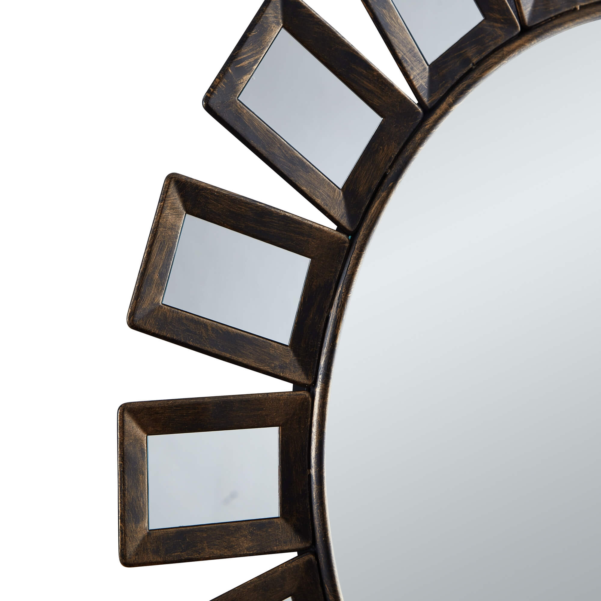 Vintage-Black-Metal-Frame-Round-Wall-Mirror