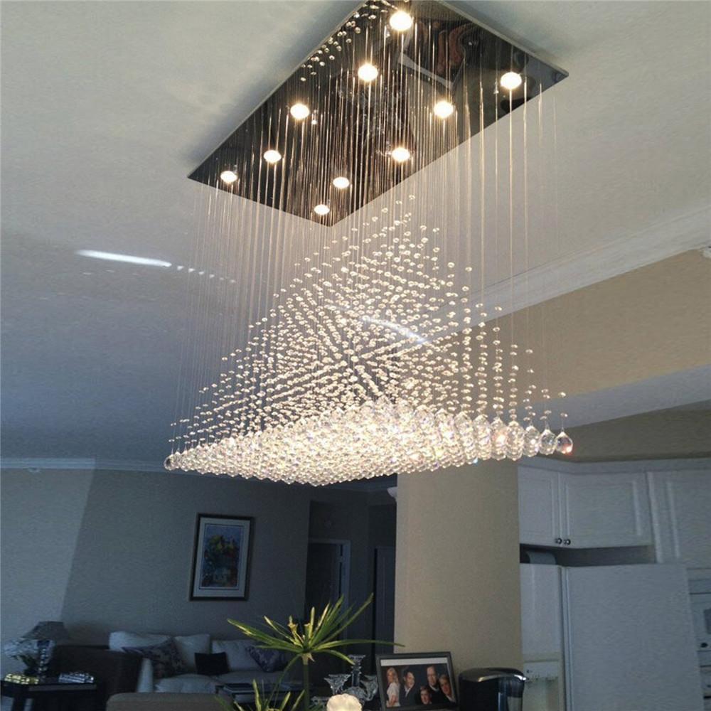 Rectangular Base Bubble Glass Chandelier - Ceiling lights