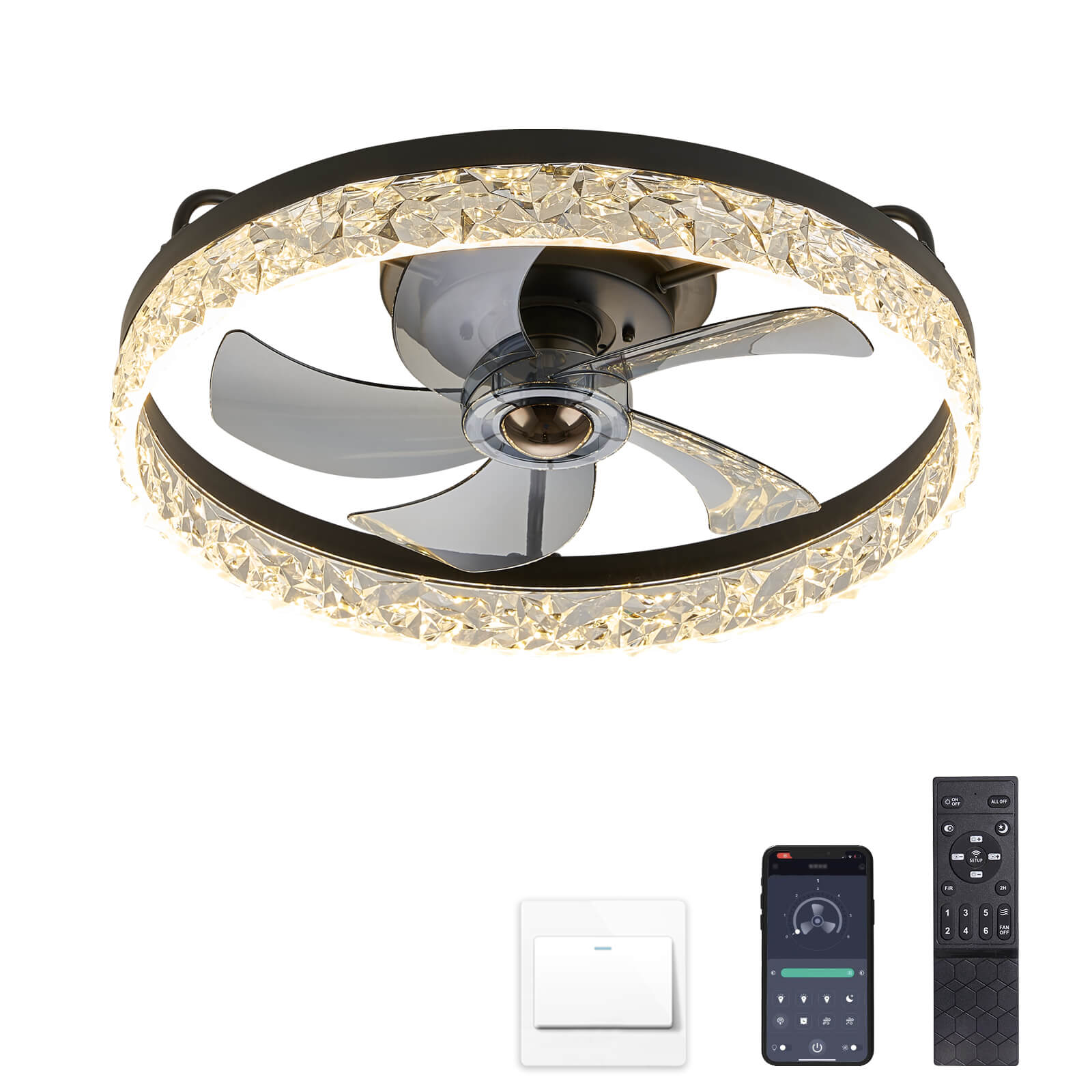 Luxury Shining Diamond Ring Fandelier