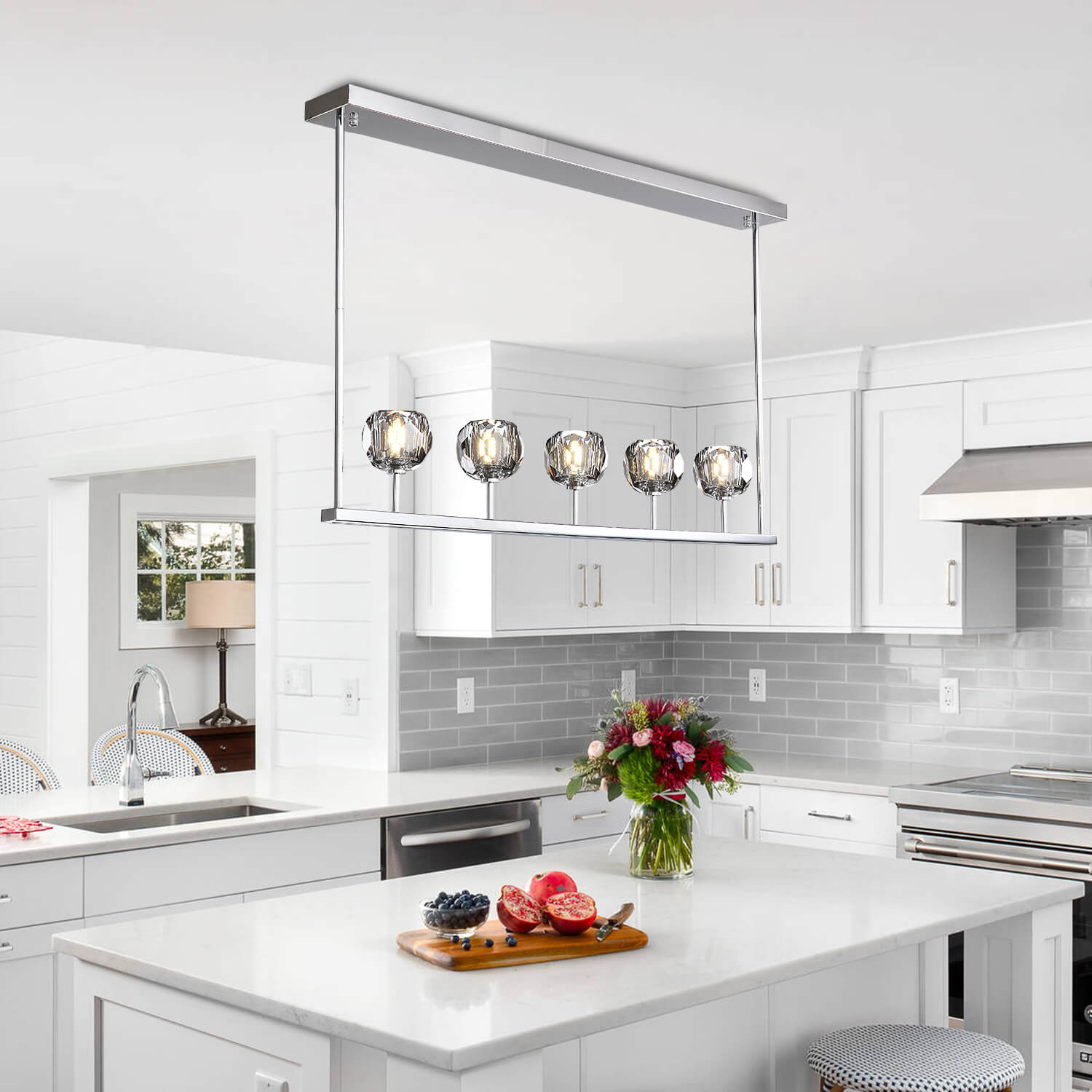 Modern-Chrome-Linear-Island-Crystal-Chandelier-Pendant-Lighting