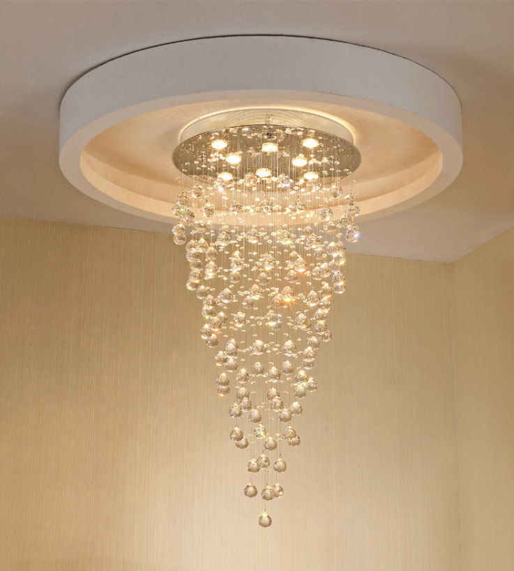 MOOONI-Modern-Chrome-Raindrop-Crystal-Chandelier-Staircase