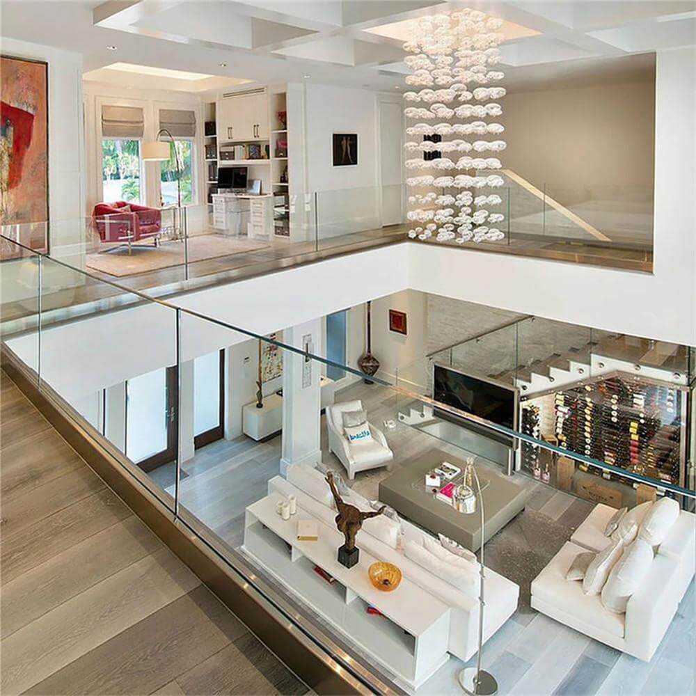 Modern-Chrome-Due-Bubble-Glass-Crystal-Chandelier