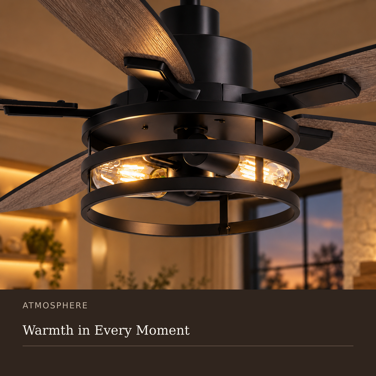 Orokin 46-In Farmhouse Caged Ceiling Fan