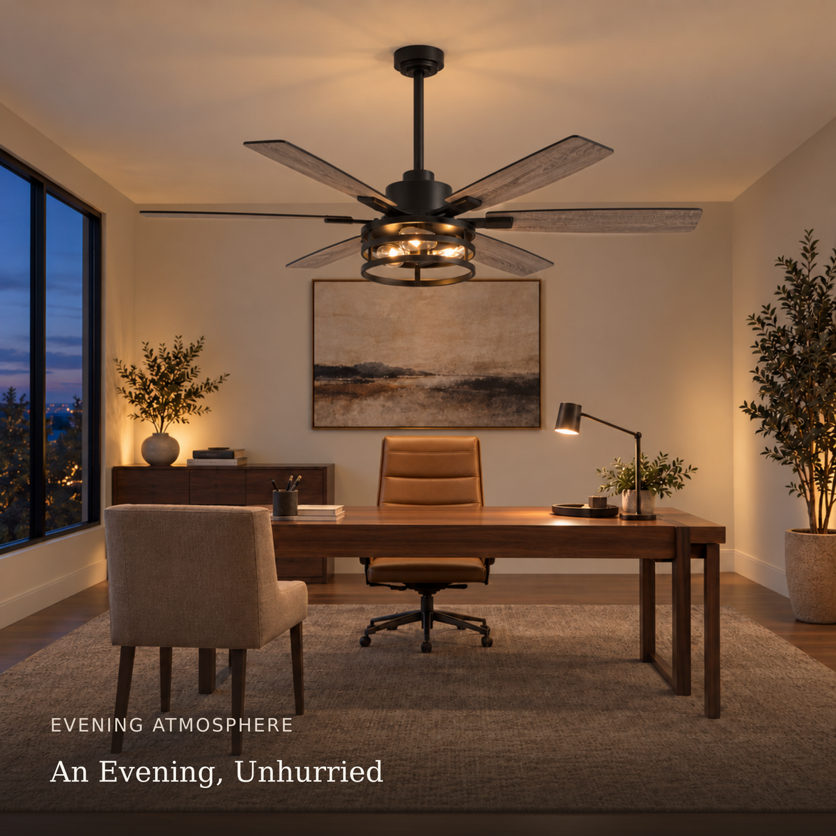 Orokin 60-In Farmhouse Caged Ceiling Fan