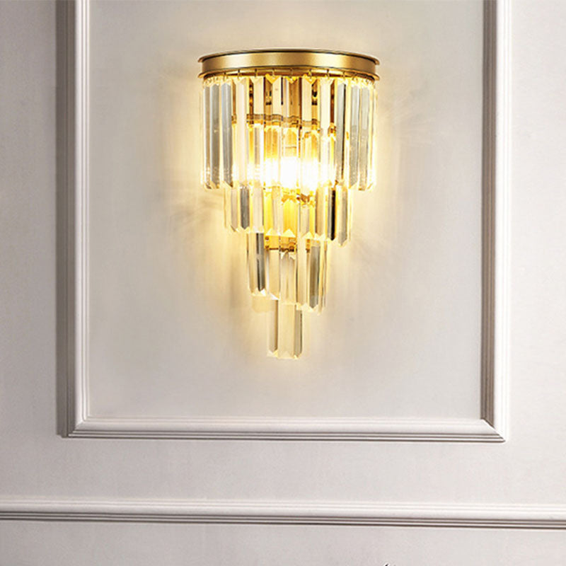 Modern 4-Tiers Crystal Wall Sconce  | Siljoy