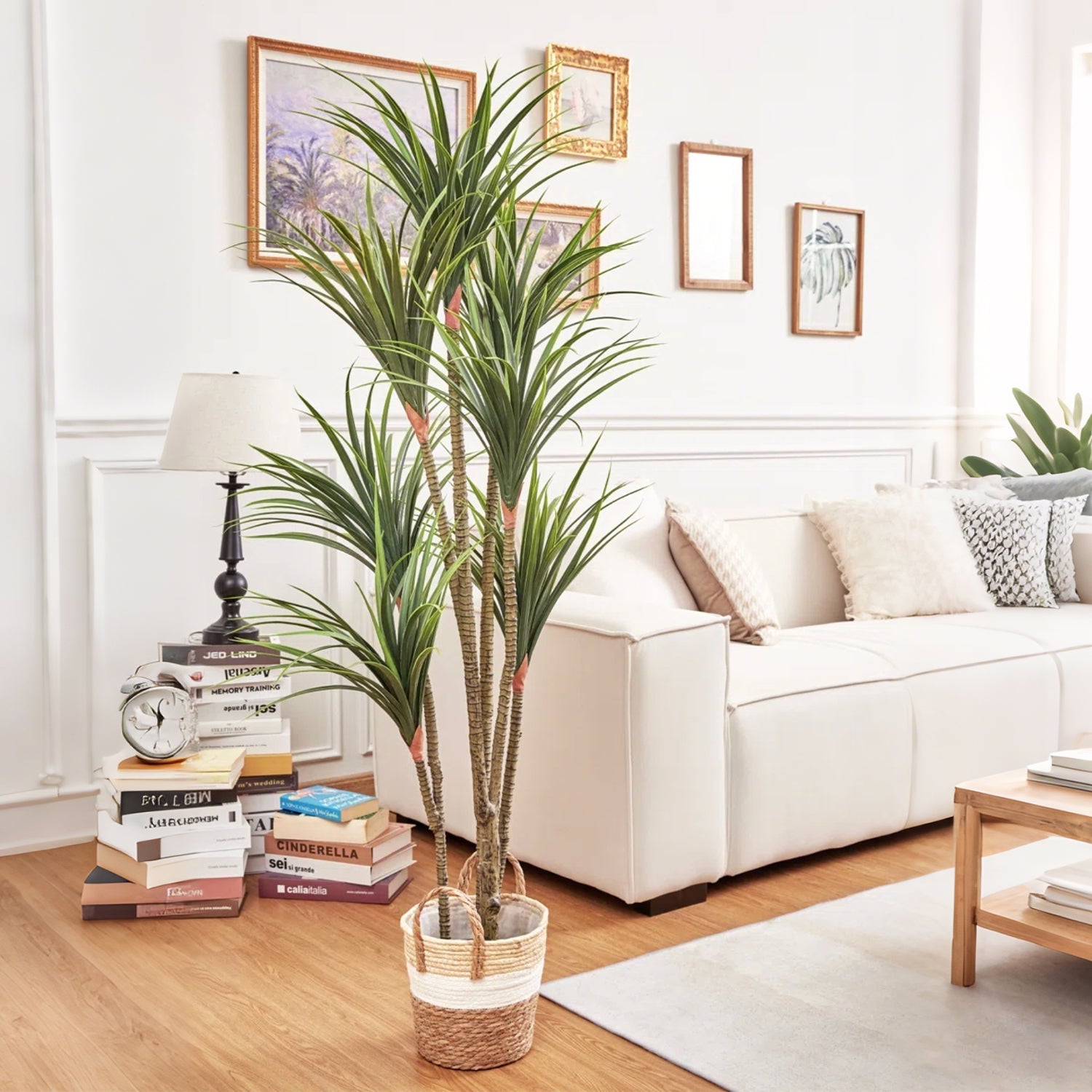 Artificial Yucca Tree in Pot – Realistic Faux Indoor Floor Plant for Home & Office Décor