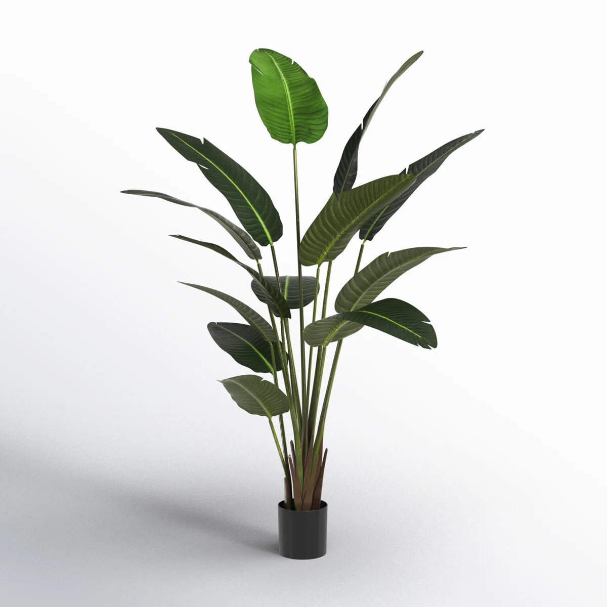 Artificial Faux Banana Tree in Pot – Realistic Faux Indoor Floor Plant for Home & Office Décor