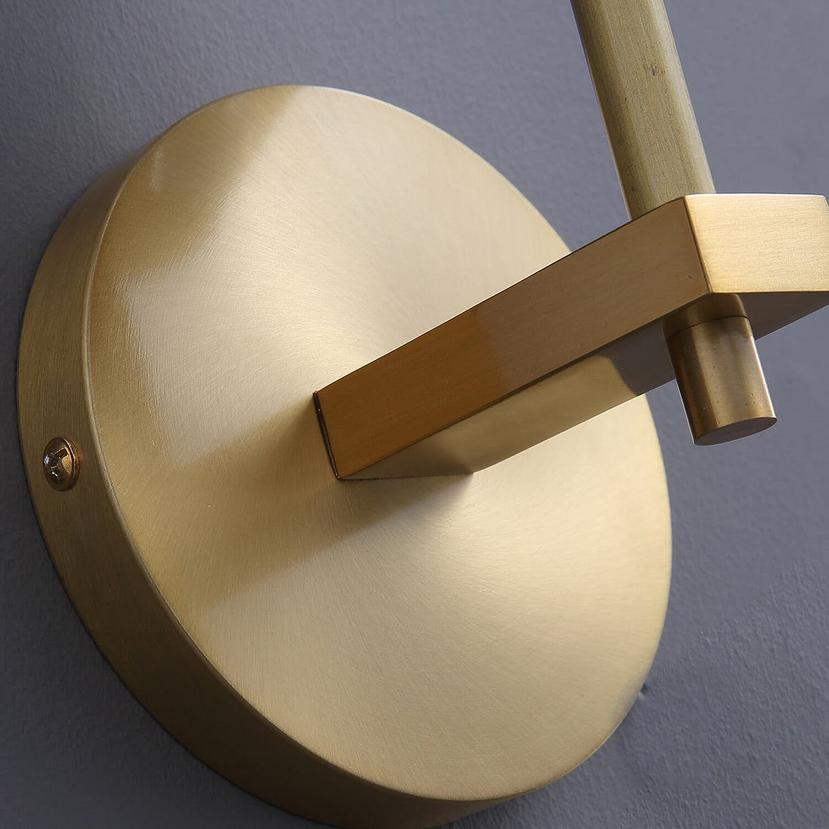 Brass Wall Sconce With Crystal Globe