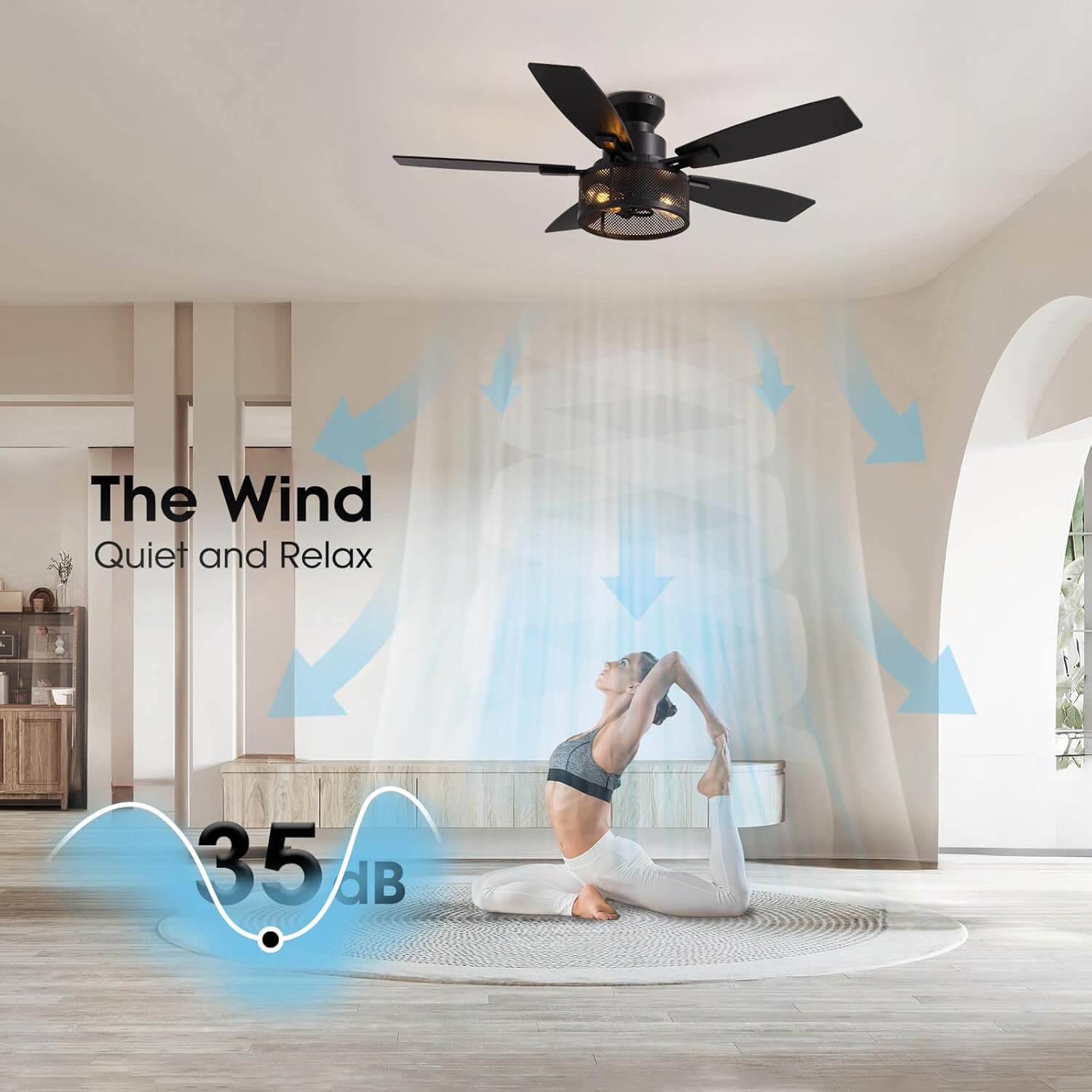 brise-46-farmhouse-rustic-black-cage-flush-mount-ceiling-fan-with-lights-remote-for-bedroom-living-room-quiet-function-3