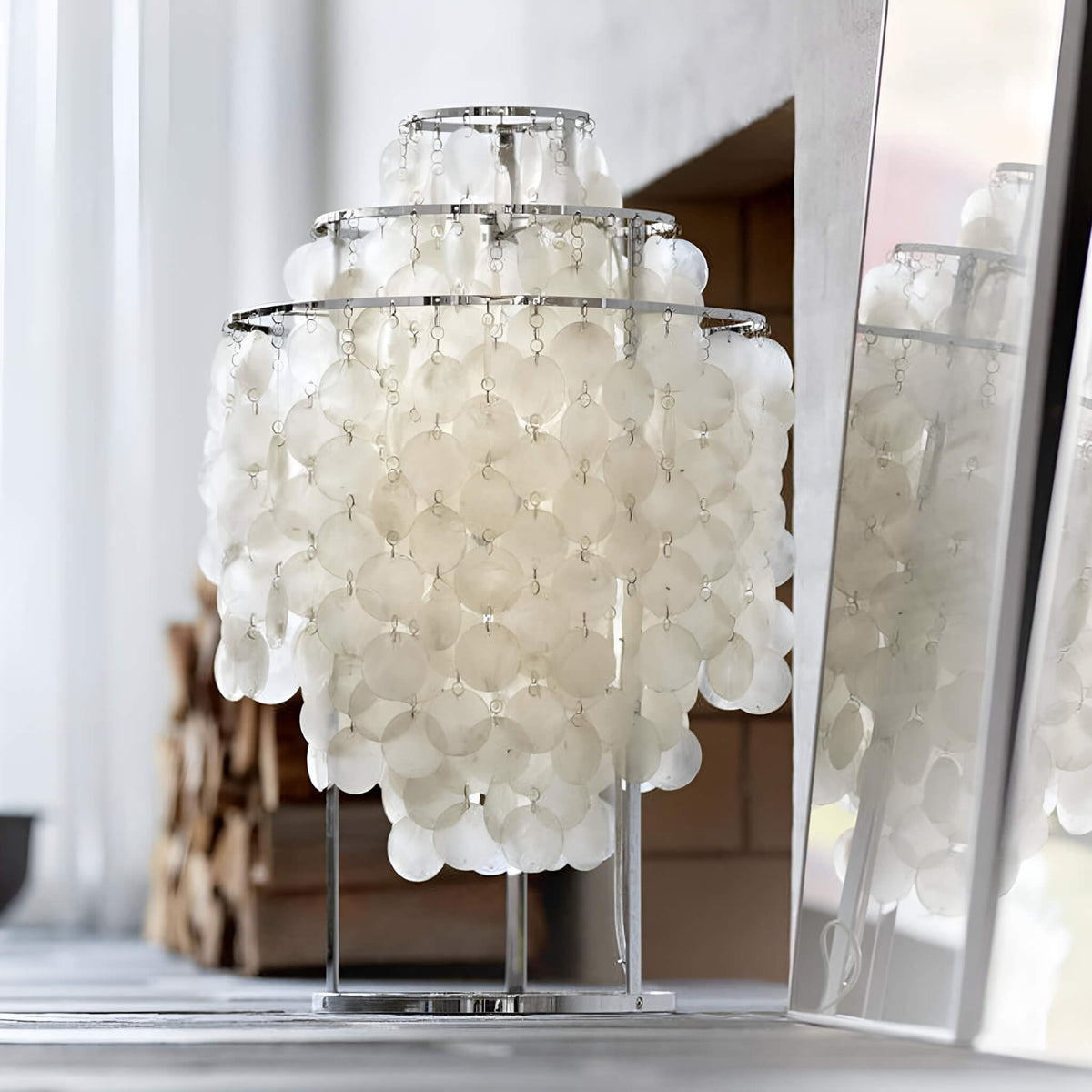 Modern Nordic Seashell Table Lamp -front-view |Siljoy