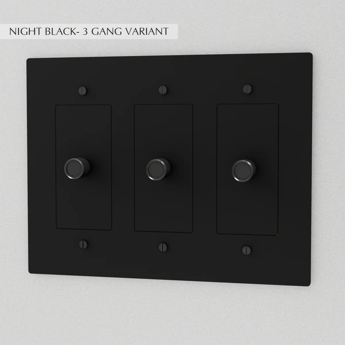 the-brass-dimmer-switch-3-gang-night-black | Sofary Lighting